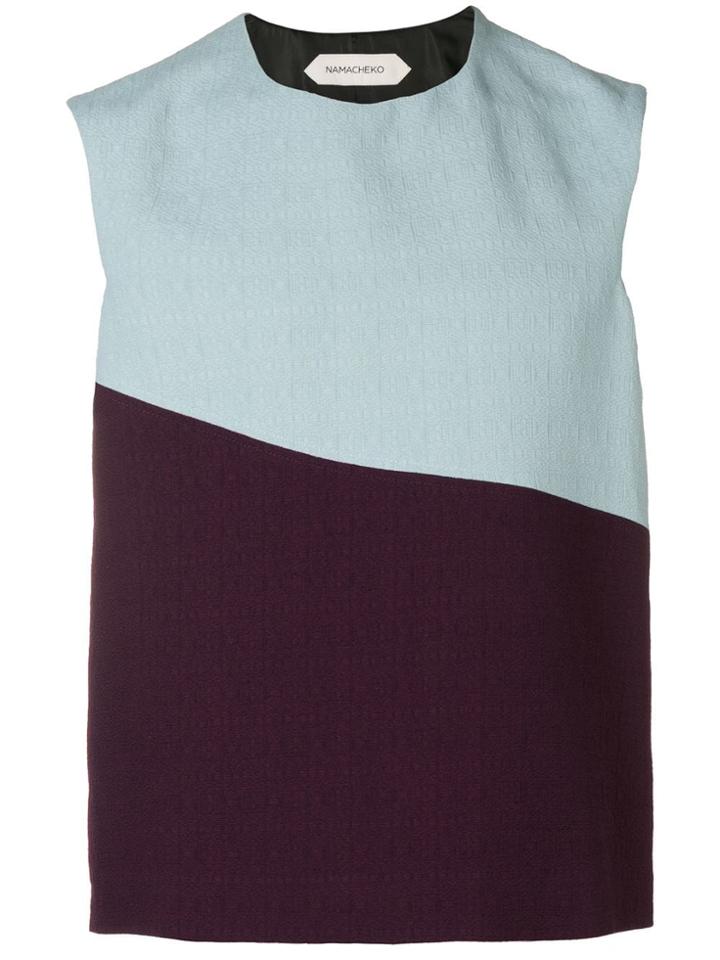 Namacheko Colour-block Tank Top - Blue