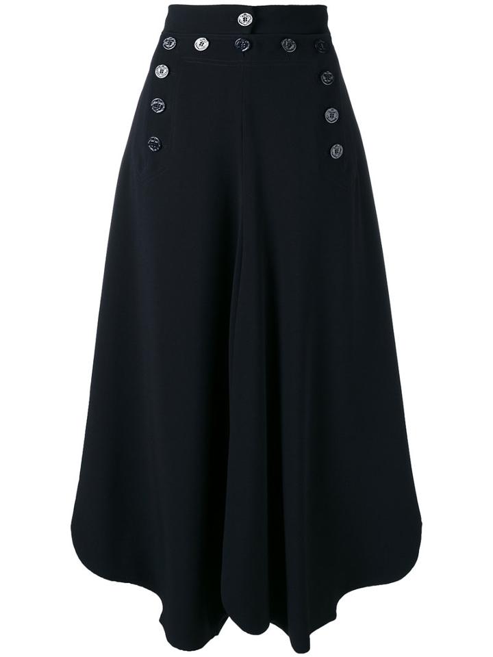 Chloé - Nautical Sailor Volume Trousers - Women - Acetate/viscose - 34, Women's, Blue, Acetate/viscose
