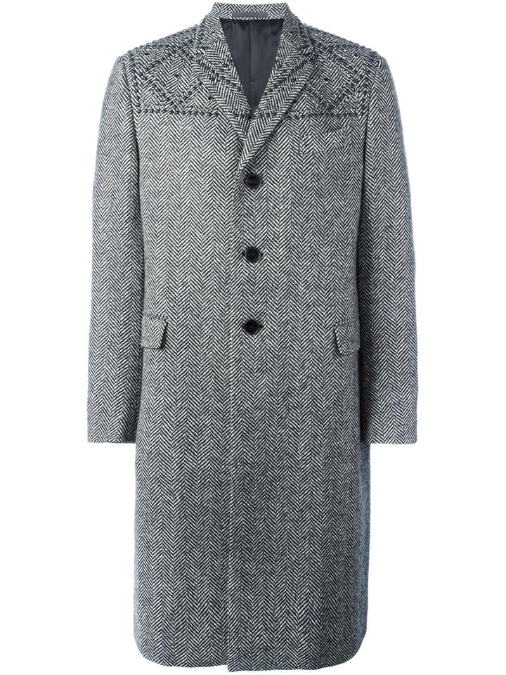Valentino Studded Herringbone Coat