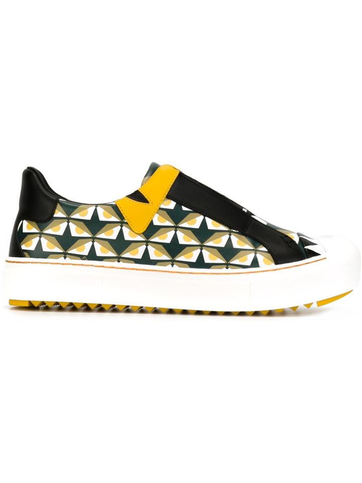 Fendi Bag Bugs Slip-on Sneakers - Black