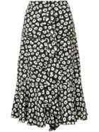 Proenza Schouler Ruffle-trim Printed Skirt - Black
