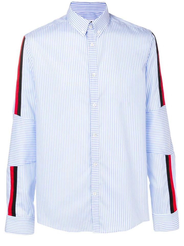 Les Hommes Urban Striped Button Down Shirt - Blue