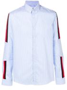Les Hommes Urban Striped Button Down Shirt - Blue