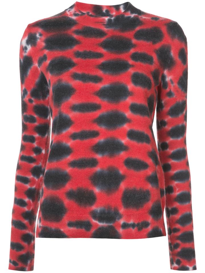 Raquel Allegra Print Crew Neck Jumper - Red