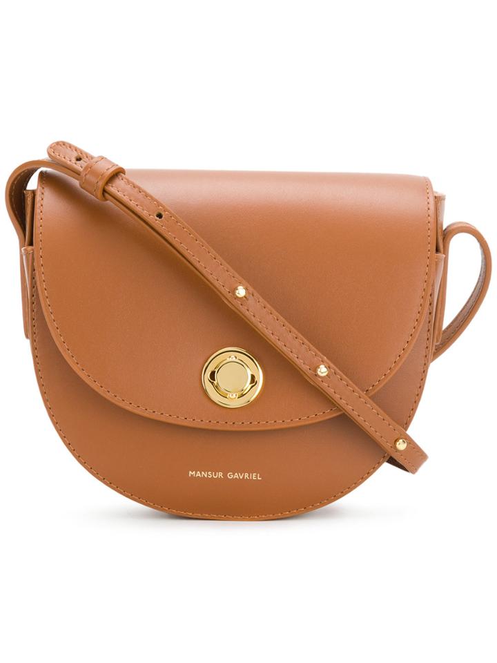 Mansur Gavriel Flip Lock Shoulder Bag - Brown