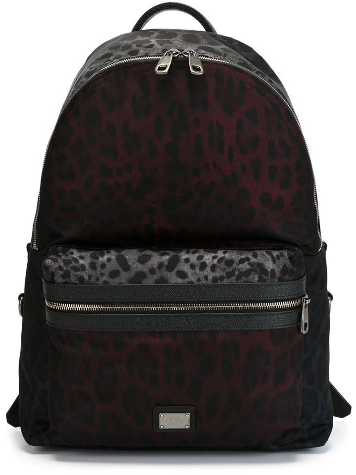 Dolce & Gabbana Vulcano Backpack, Red, Leather/nylon