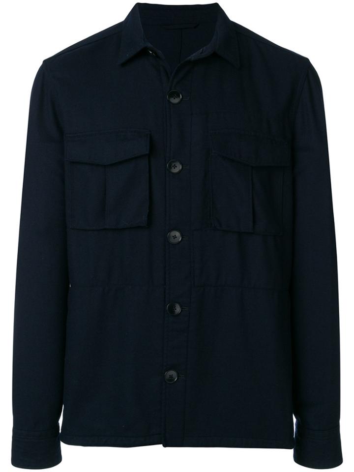 Tomas Maier Sporty Wool Field Jacket - Blue