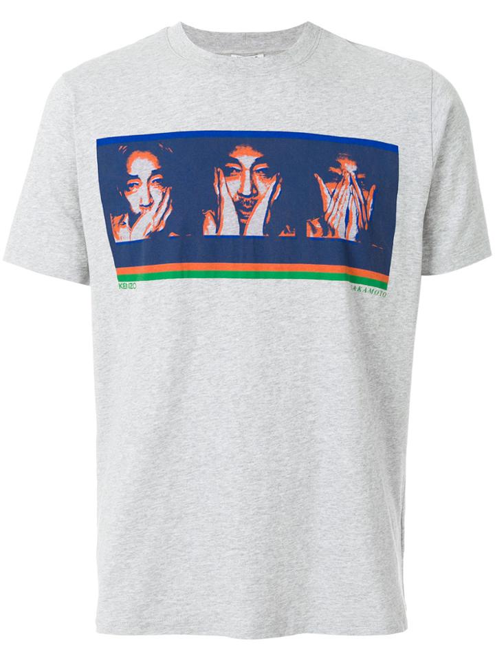 Kenzo Graphic Print T-shirt - Grey