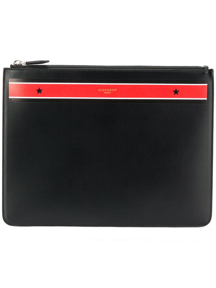 Givenchy Contrast Stripe Pouch - Black