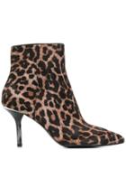 Michael Michael Kors Leopard Print Ankle Boots - Brown