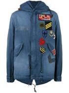 Mr & Mrs Italy Multipatch Military Coat, Men's, Size: Large, Blue, Cotton
