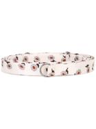 Alberto Biani Floral Embroidered Belt - Nude & Neutrals