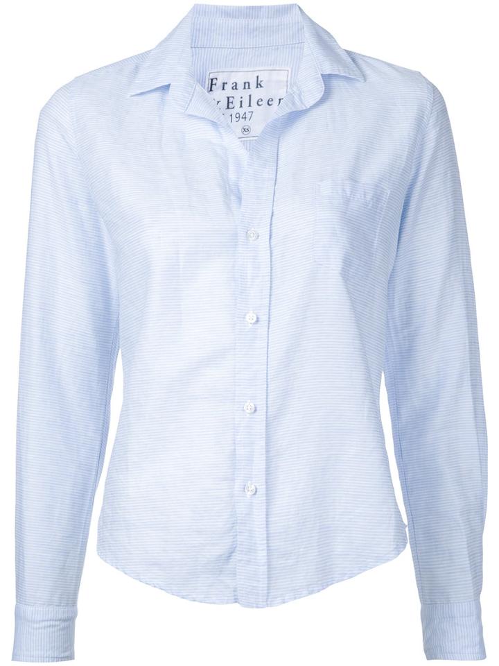 Frank & Eileen Fine Stripe Shirt, Women's, Size: Small, Blue, Cotton