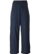 Rundholz Cropped Trousers, Women's, Size: S, Blue, Polyamide/spandex/elastane/cotton/linen/flax