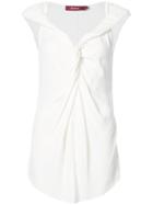 Sies Marjan Plunge Neck Twist Top - White
