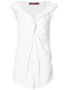 Sies Marjan Plunge Neck Twist Top - White