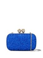 Alexander Mcqueen Queen King Clutch - Blue
