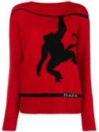 Prada Instarsia Knit Jumper - Red