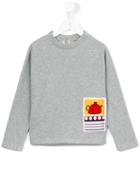 Marni Kids Patch Appliqué Sweatshirt, Girl's, Size: 6 Yrs, Grey
