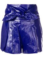 Iro Front Tie Shorts - Pink & Purple