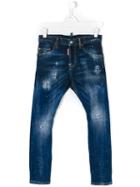 Dsquared2 Kids - Teen Distressed Skinny Jeans - Kids - Cotton/spandex/elastane - 14 Yrs, Blue