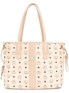 Mcm Logo Print Shopper Tote - Brown