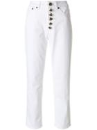 Dondup High-waisted Button Jeans - White
