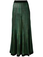 Sonia Rykiel - Long Knitted Skirt - Women - Silk/viscose - M, Green, Silk/viscose