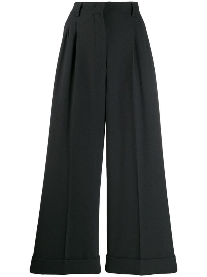 Fendi Pleated Flared Trousers - Blue