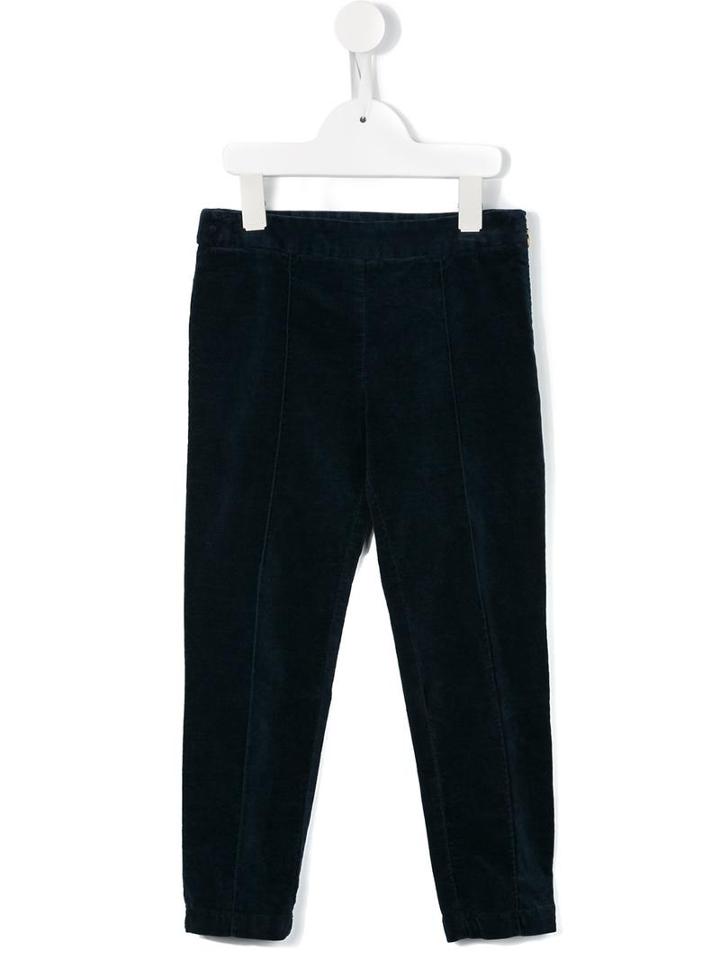 Ermanno Scervino Junior Velvet Leggings, Girl's, Size: 10 Yrs, Blue