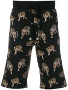 Dolce & Gabbana Leopard Print Shorts - Black