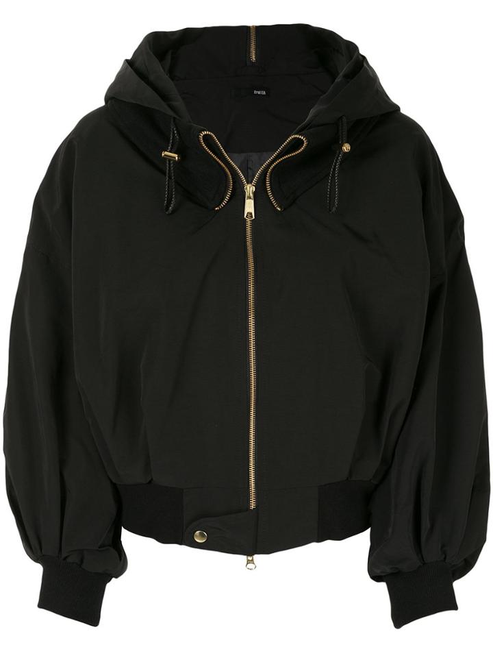 Frei Ea Hooded Bomber Jacket - Black