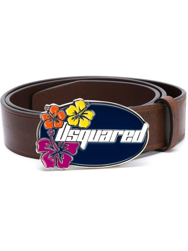 Dsquared2 Floral Buckle Belt