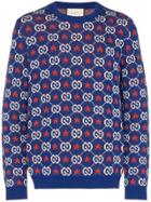 Gucci Gg Star Logo Sweater - Blue