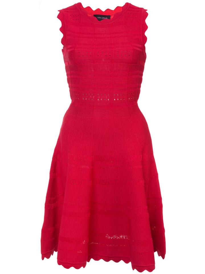 Yigal Azrouel Knitted Mini Dress - Red