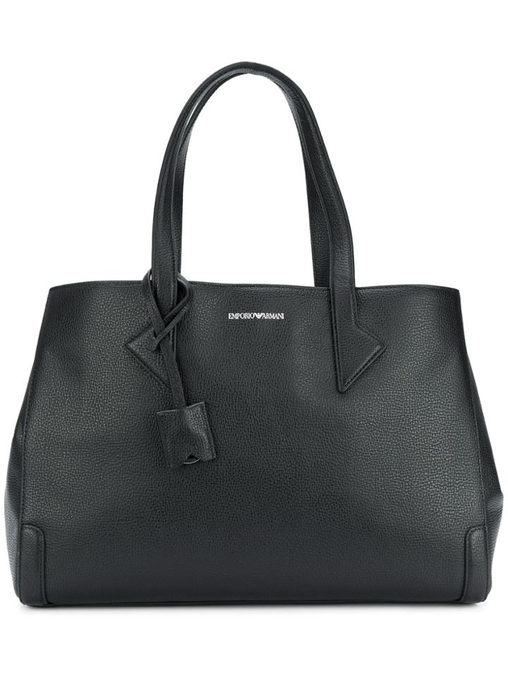 Emporio Armani Expandable Large Tote - Black