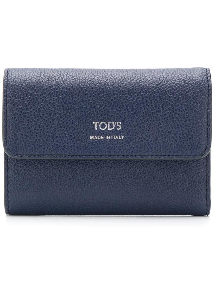 Tod's Foldover Top Wallet - Blue