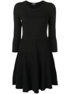 Emporio Armani Flared Fitted Dress - Black