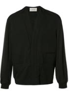 Lemaire V-neck Bomber Jacket, Men's, Size: 46, Black, Cotton/viscose/wool