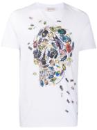 Alexander Mcqueen Beetle Skull Print T-shirt - White