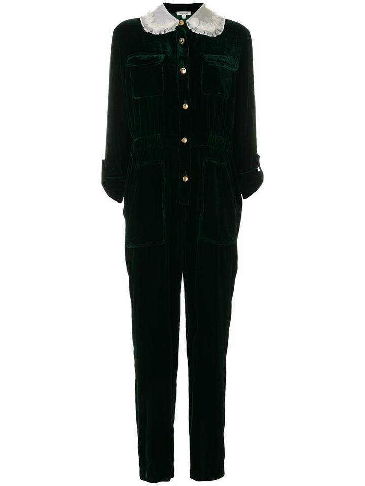 Manoush Long Buttoned Overalls - Green