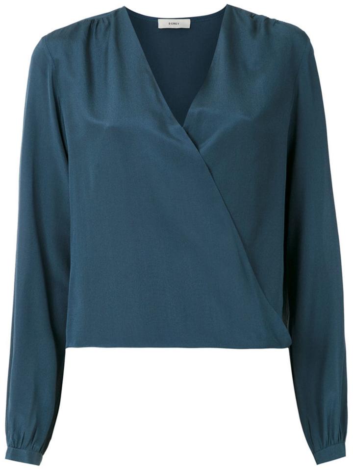 Egrey Silk Blouse - Blue
