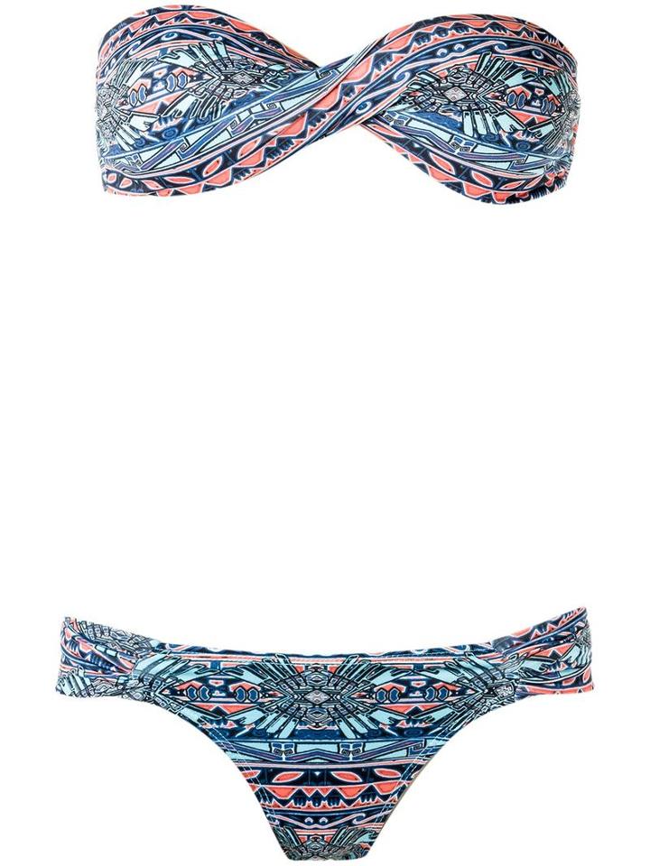 Sub Bandeau Bikini Set, Women's, Size: G, Blue, Spandex/elastane/polyimide