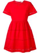 Red Valentino Cut-out Trim Dress, Women's, Size: 42, Cotton/polyester