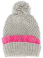 0711 Lace Detailed Beanie - Grey