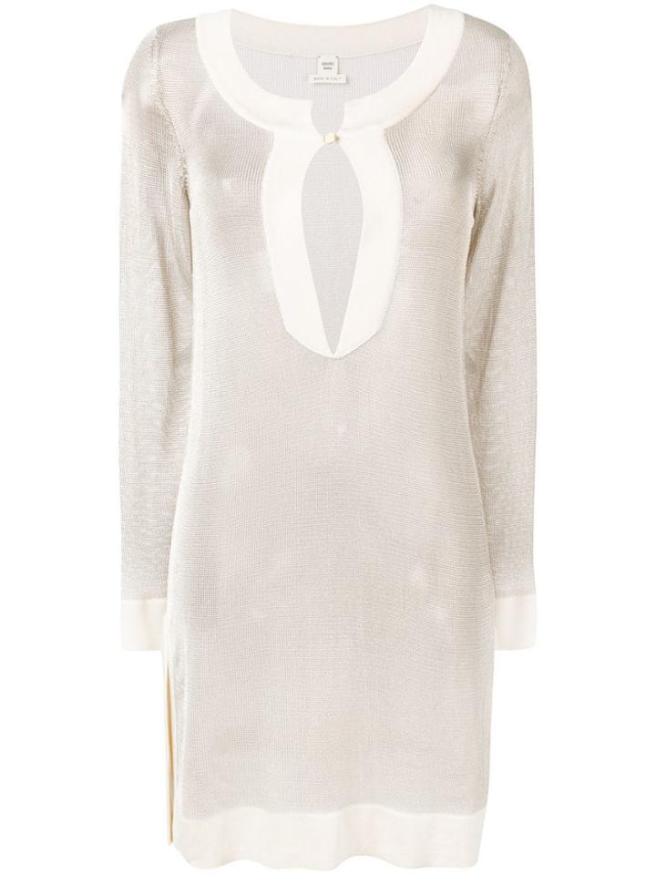 Hermès Vintage 2000's Knitted Elongated Top - Neutrals