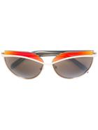 Emilio Pucci Metallic Frame Sunglasses - Black