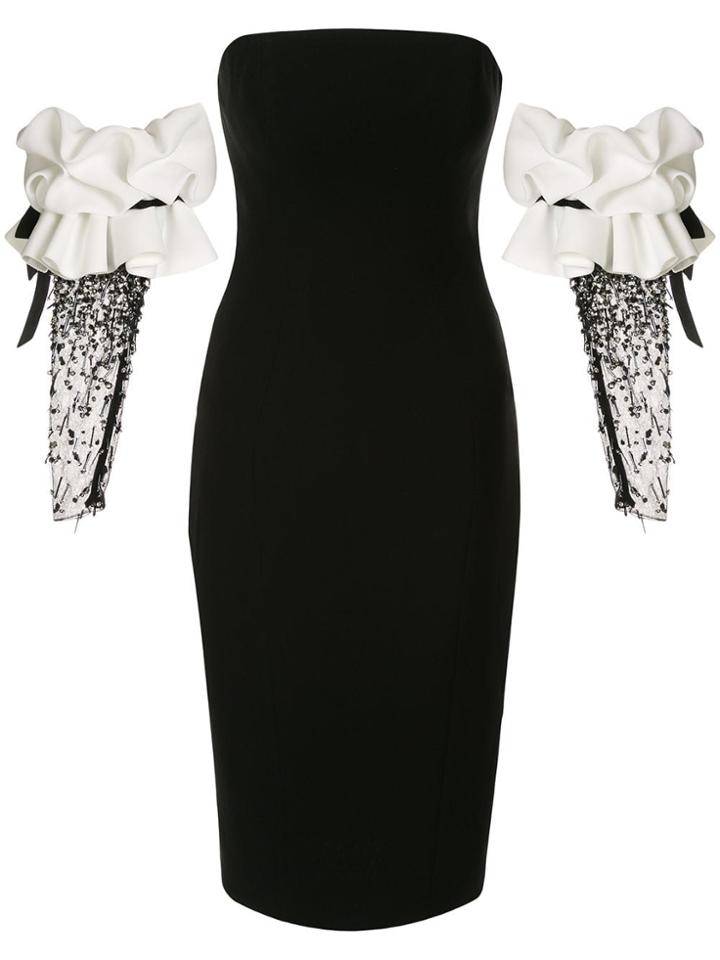 Saiid Kobeisy Fitted Off-shoulder Dress - Black