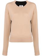 Mm6 Maison Margiela Two-tone Jumper - Black