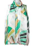 Emilio Pucci Geometric Print Top, Women's, Size: 42, Silk